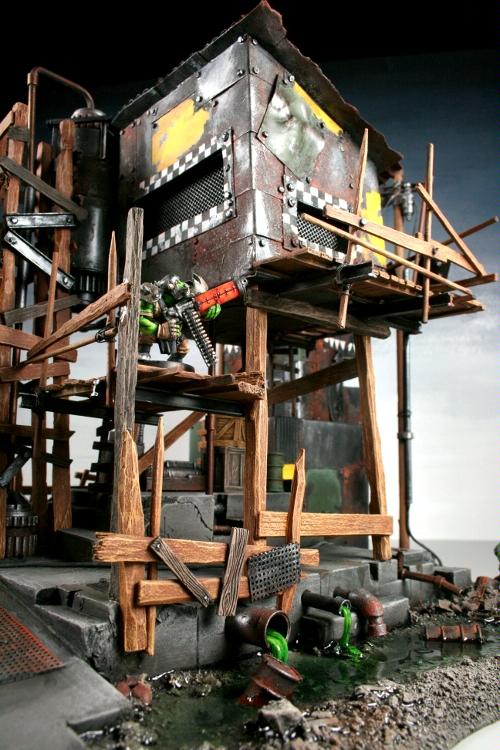 Goff Lighted Orks Scratch Build Space Ork Terrain Toxic Front